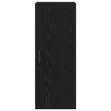 Стенен шкаф, черен дъб, 34,5x34x90 см, инженерно дърво