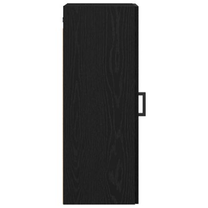 Стенен шкаф, черен дъб, 34,5x34x90 см, инженерно дърво
