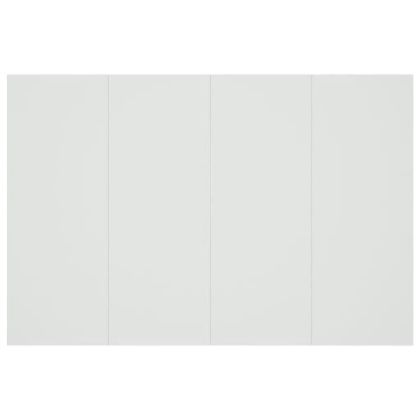 Горна табла за легло с шкафчета, бяла, инженерно дърво