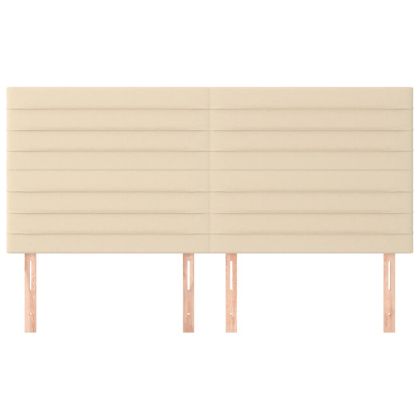 Табла за легло, кремава, 200x5x118/128 см, плат