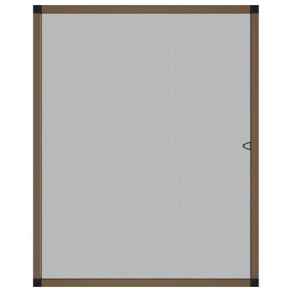 Мрежа против насекоми за прозорци, кафяв, 80x100 см