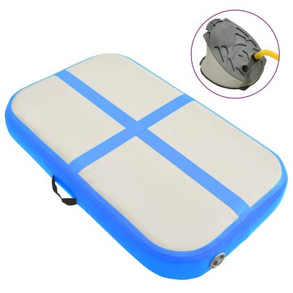 Надуваем дюшек за гимнастика с помпа, 60x100x10 см, PVC, син