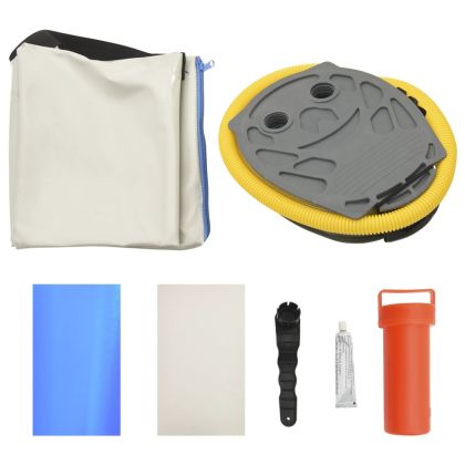 Надуваем дюшек за гимнастика с помпа, 60x100x10 см, PVC, син