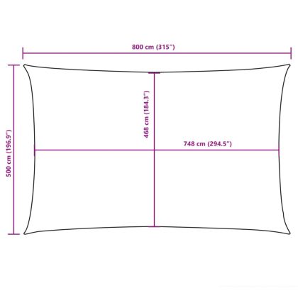 Платно-сенник, Оксфорд текстил, правоъгълно, 5x8 м, оранжево