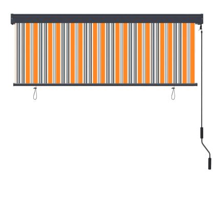 Външна ролетна щора, 160x250 см, жълто и синьо