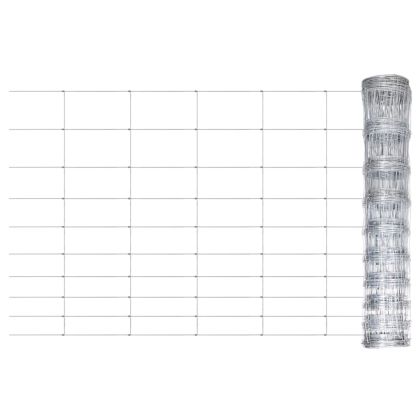 Градинска ограда, поцинкована стомана, сребриста, 50x1 м