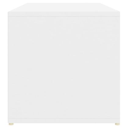 Пейка за съхранение на обувки бяла 105x35x35 см инженерно дърво