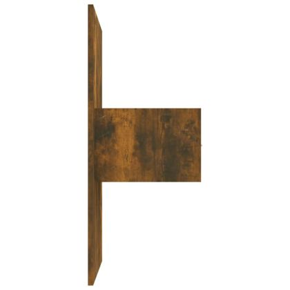 Горна табла за легло с шкафчета, опушен дъб, инженерно дърво