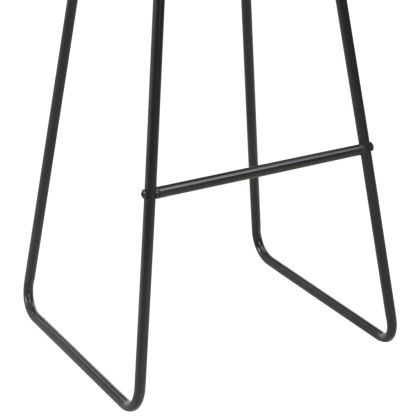 Бар табуретки, 6 бр, черни, изкуствена кожа