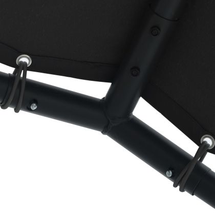 Навес беседка антрацит 4x4 м стомана и текстил