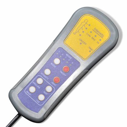 Масажен стол, черен, изкуствена кожа