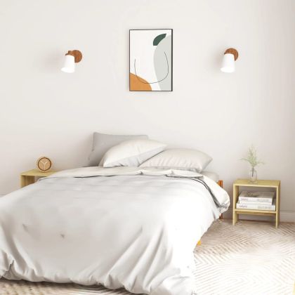 Нощни шкафчета, 2 бр, 40x30,5x40 см, борово дърво масив