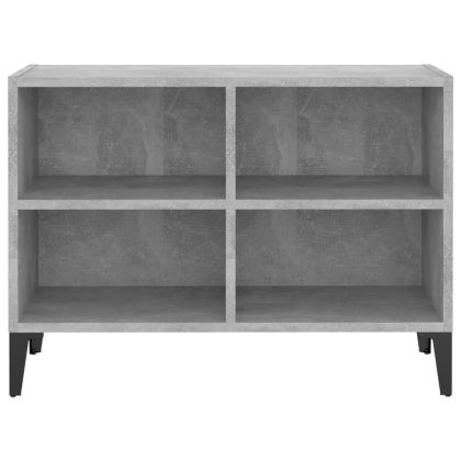ТВ шкаф с метални крака, бетонно сив, 69,5x30x50 см