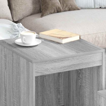 Стифиращи маси, 3 бр, сив сонома, инженерно дърво