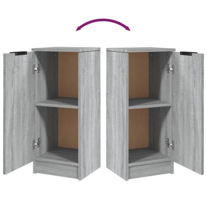 Сайдборд, сив сонома, 30x30x70 см, инженерно дърво