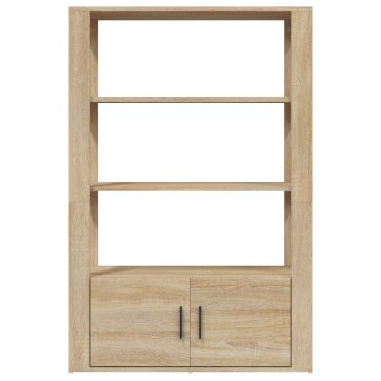 Сайдборд, дъб сонома, 80x30x119,5 см, инженерно дърво