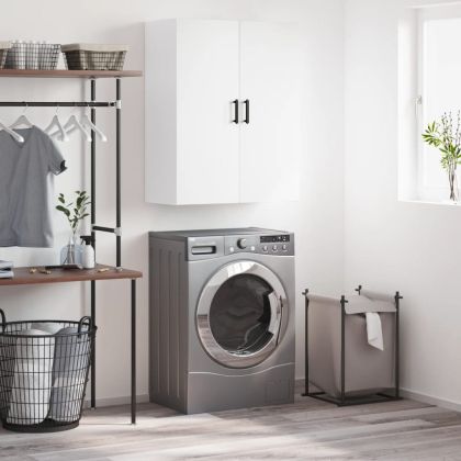 Стенен шкаф бял 69,5x34x90 см