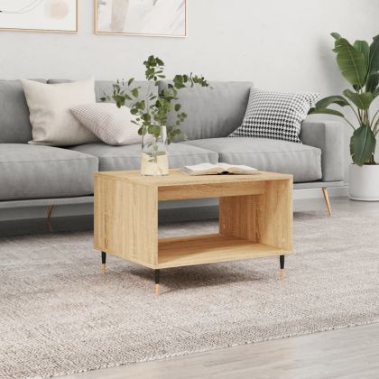 Кафе маса, дъб сонома, 60x50x40 см, инженерно дърво