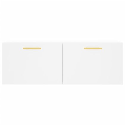 Стенен шкаф, бял, 100x36,5x35 см, инженерно дърво