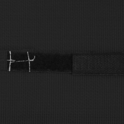 Облегалка за глава за шезлонг, черна, 40x7,5x15 см, textilene