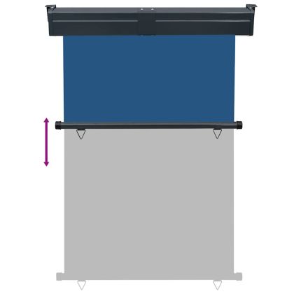 Вертикална тента за балкон, 125x250 см, синя