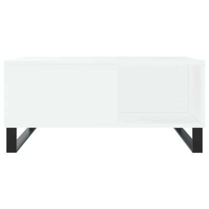 Кафе маса, бяла, 80x80x36,5 см, инженерно дърво