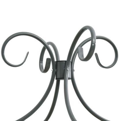 Рамка за легло с балдахин, сива, метал, 180x200 см