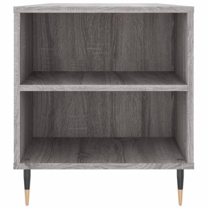 Кафе маса, сив сонома, 102x44,5x50 см, инженерно дърво