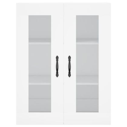 Висок шкаф, бял, 69,5x34x180 см, инженерно дърво