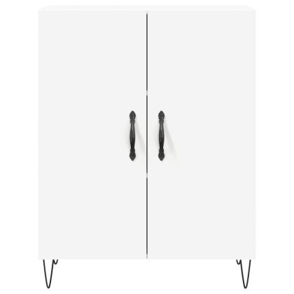 Висок шкаф, бял, 69,5x34x180 см, инженерно дърво