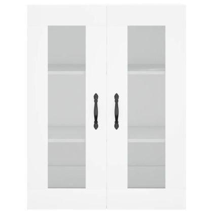 Висок шкаф, бял, 69,5x34x180 см, инженерно дърво