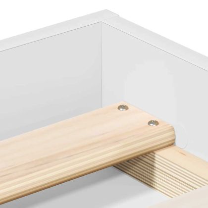 Рамка за легло, бяла, 135x190 см, двойна