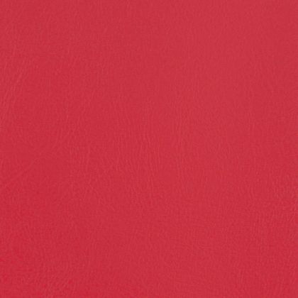 Объл фотьойл с табуретка за крака, червени, изкуствена кожа