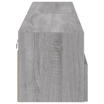 Стенни ТВ шкафове 2 бр сив сонома 80x30x30 см инженерно дърво