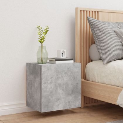 ТВ стенен шкаф, бетонно сив, 40,5x30x40 см, инженерно дърво