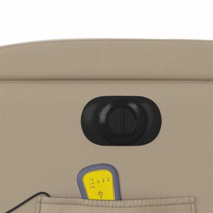 Електрически масажен реклайнер стол, капучино, изкуствена кожа