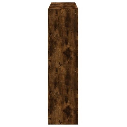 Библиотека с врати опушен дъб 136x37x142 см инженерно дърво