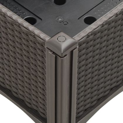 Градинска кашпа с крака, кафява, 200x160x42 см, PP