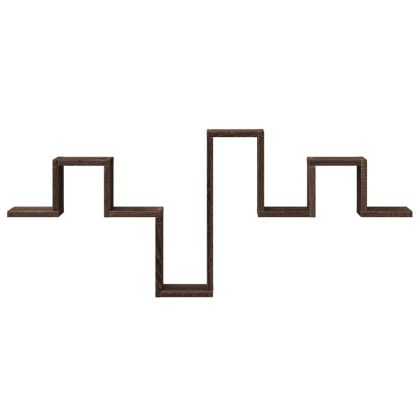 Стенен рафт, кафяв дъб, 104,5x10x43 см, инженерно дърво