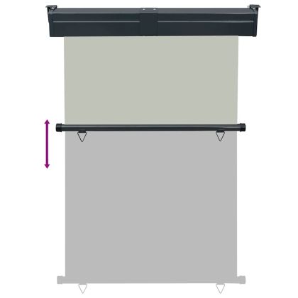 Вертикална тента за балкон, 125x250 см, сива