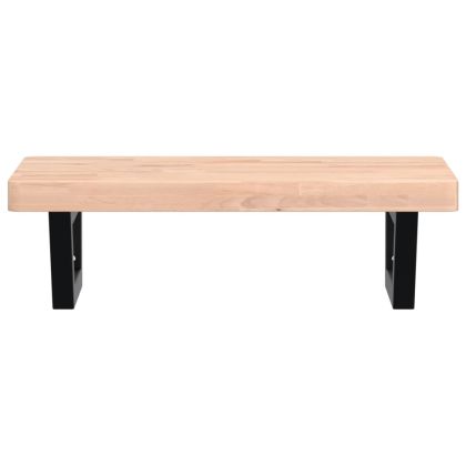 Стенен рафт за мивка, стомана и масивно дърво бук