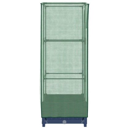 Повдигнато легло с оранжерия калъф, ратанов вид, 40x40x123 см