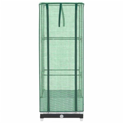 Повдигнато легло с оранжерия калъф, ратанов вид, 40x40x123 см