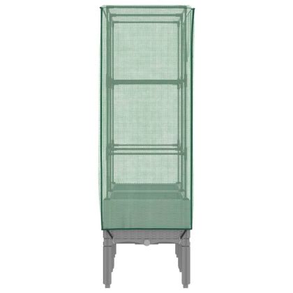 Повдигнато легло с оранжерия калъф, ратанов вид, 80x40x140 см