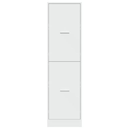 Шкаф органайзер, бял, 40x41x144,5 см, инженерно дърво