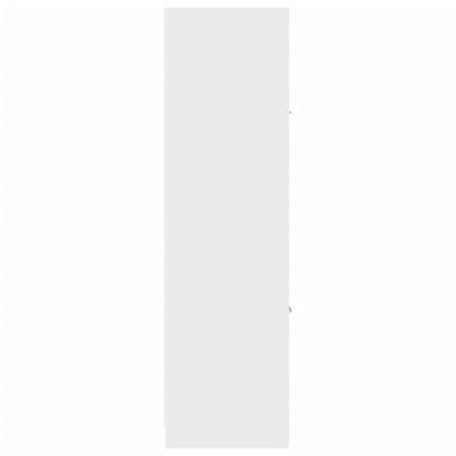 Шкаф органайзер, бял, 40x41x144,5 см, инженерно дърво