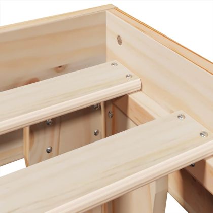 Рамка за легло без матрак, 160x200 см, масивна чамова дървесина