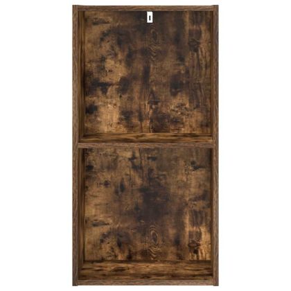 Библиотека, опушен дъб, 40x30x77 см, инженерно дърво