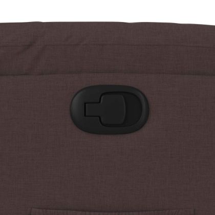 Изправящ реклайнер стол, тъмнокафяв, текстил