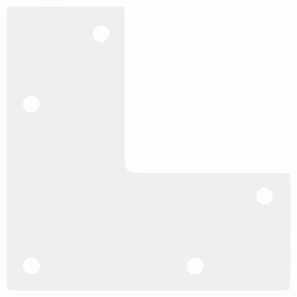 Крака за конзолна маса, конична форма, 4 бр., бели, 72-73 см, стомана